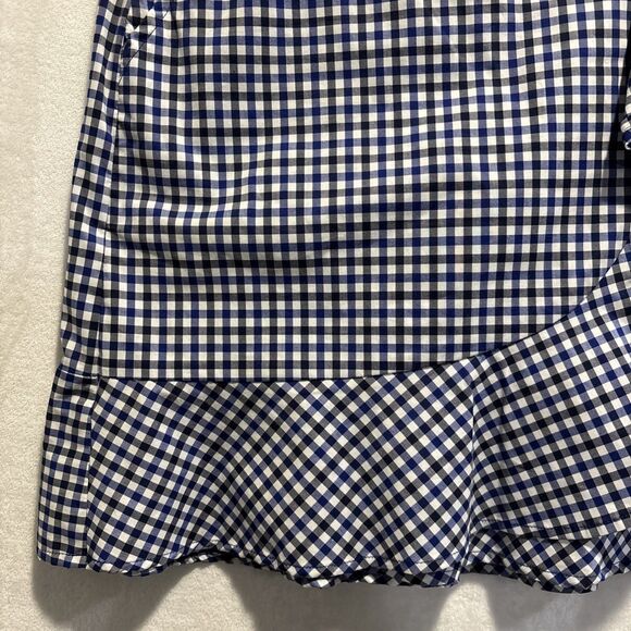 Polo Golf Ralph Lauren Ruffle Gingham Check Skort Women's 2 Blue Black White - Picture 4 of 16